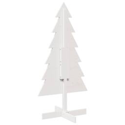 Berkfield Home Festive Wooden Christmas Tree for Decoration White 120 cm Solid W - thumbnail 5