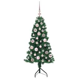 Berkfield Home Corner Artificial Christmas Tree Green 120 cm PVC & Metal - thumbnail 4