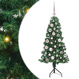 Berkfield Home Corner Artificial Christmas Tree Green 120 cm PVC & Metal - thumbnail 2