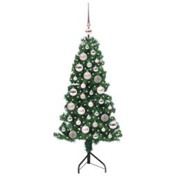 Berkfield Home Corner Artificial Christmas Tree Green 120 cm PVC & Metal - thumbnail 3