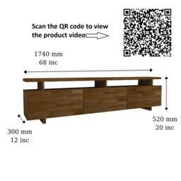 Destina Home TV Stand, Solid Wood, Handmade, 174 cm, Magnus in Brown - Size: 1 Pack - thumbnail 5