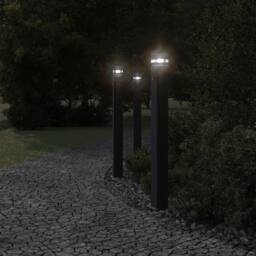 Berkfield Home Outdoor Floor Lamp with Sensor Black 110 cm Aluminium - thumbnail 1