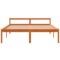 Berkfield Home Senior Bed without Mattress Wax Brown 160x200 cm Solid Wood Pine - thumbnail 4