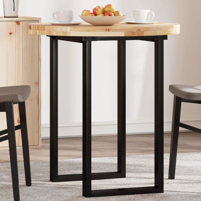 Berkfield Home Table Top Round √ò70x4 cm Solid Wood Acacia in Brown - Size: 70x4 cm - image 1