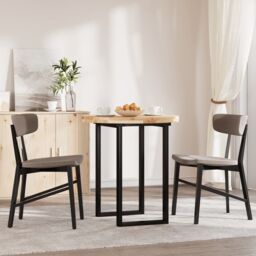 Berkfield Home Table Top Round √ò70x4 cm Solid Wood Acacia in Brown - Size: 70x4 cm - thumbnail 3
