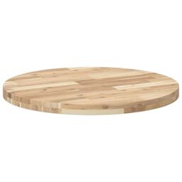 Berkfield Home Table Top Round √ò70x4 cm Solid Wood Acacia in Brown - Size: 70x4 cm - thumbnail 5