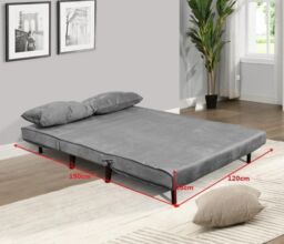 KOSY KOALA Double Sofa Bed Sleeper Foldable Portable Pillow Lounge Couch Grey Sofa BedLiving Room Furniture - thumbnail 5