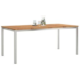 Berkfield Home Outdoor Dining Table 180x90x75 cm Solid Wood Acacia in Brown - Size: 180 x 90 x 75 cm - thumbnail 3