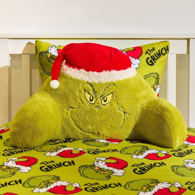 OHS Xmas Grinch Cuddle Cushion Reading Pillow in Green - image 1