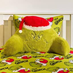 OHS Xmas Grinch Cuddle Cushion Reading Pillow in Green