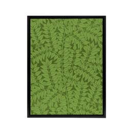 "Artery8 Leafy Branch Green Pattern W. Morris Black Framed Canvas Wall Art - Size: W24"" x H32""" - thumbnail 1