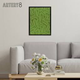 "Artery8 Leafy Branch Green Pattern W. Morris Black Framed Canvas Wall Art - Size: W24"" x H32""" - thumbnail 3