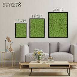 "Artery8 Leafy Branch Green Pattern W. Morris Black Framed Canvas Wall Art - Size: W24"" x H32""" - thumbnail 4