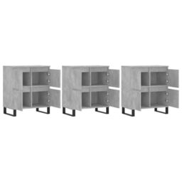 Berkfield Home Sideboards 3 pcs Concrete Grey Engineered Wood - thumbnail 4