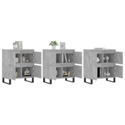 Berkfield Home Sideboards 3 pcs Concrete Grey Engineered Wood - thumbnail 3
