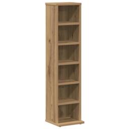 Berkfield Home CD Cabinet Artisan Oak 21x20x88 cm Engineered Wood - Size: 21 x 20 x 88 cm