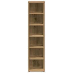 Berkfield Home CD Cabinet Artisan Oak 21x20x88 cm Engineered Wood - Size: 21 x 20 x 88 cm - thumbnail 4