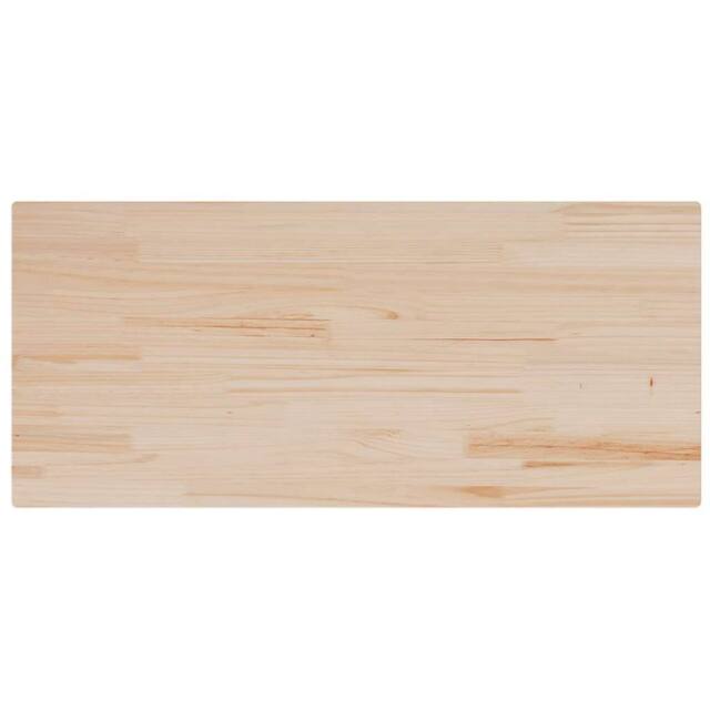 Berkfield Home Table Top 90x40x2.5 cm Rectangular Solid Wood Pine in Light Tan - image 1