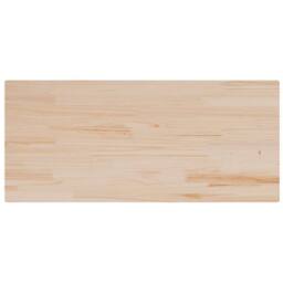 Berkfield Home Table Top 90x40x2.5 cm Rectangular Solid Wood Pine in Light Tan - thumbnail 1