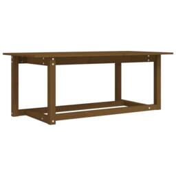 Berkfield Home Beautiful Coffee Table Honey Brown 110x55x45 cm Solid Wood Pine - Size: 110 x 55 x 45 cm - thumbnail 3