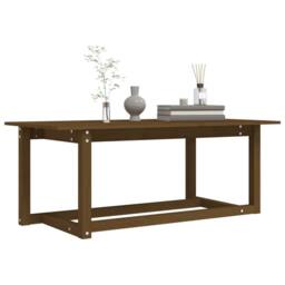 Berkfield Home Beautiful Coffee Table Honey Brown 110x55x45 cm Solid Wood Pine - Size: 110 x 55 x 45 cm - thumbnail 6