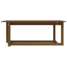 Berkfield Home Beautiful Coffee Table Honey Brown 110x55x45 cm Solid Wood Pine - Size: 110 x 55 x 45 cm - thumbnail 1