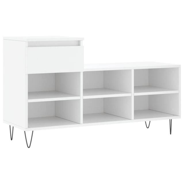 Berkfield Home Shoe Cabinet White 102x36x60 cm Engineered Wood - Size: 102 x 36 x 60 cm - image 1