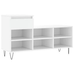 Berkfield Home Shoe Cabinet White 102x36x60 cm Engineered Wood - Size: 102 x 36 x 60 cm - thumbnail 1