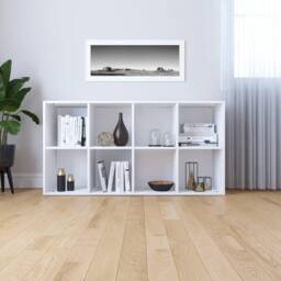 Berkfield Home Classic Book Cabinet/Sideboard White 66x30x130 cm Engineered Wood - Size: 66 x 30 x 130 cm - thumbnail 6