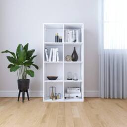 Berkfield Home Classic Book Cabinet/Sideboard White 66x30x130 cm Engineered Wood - Size: 66 x 30 x 130 cm - thumbnail 2