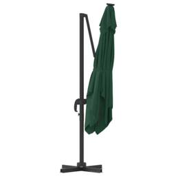 Berkfield Home Cantilever Roma Parasol Green 286x285x265 cm Aluminium - Size: 286 x 285 x 265 cm - thumbnail 7