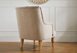 Birlea Fabric Arm Chair Padstow Easy Chair Traditional Accent in Beige - thumbnail 3