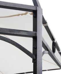 Primrose Harlington Deluxe Steel Frame Gazebo With Roof Canopy in Light Sand - thumbnail 3