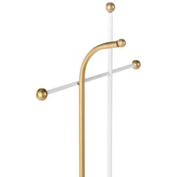 Wyld and Coco Luxor Freestanding Coat Rack Gold Steel 162cm 6 Hooks Modern - thumbnail 5