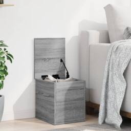 Berkfield Home Storage Box Grey Sonoma 30x35x35 cm Engineered Wood - Size: 30 x 35 x 35 cm - thumbnail 3