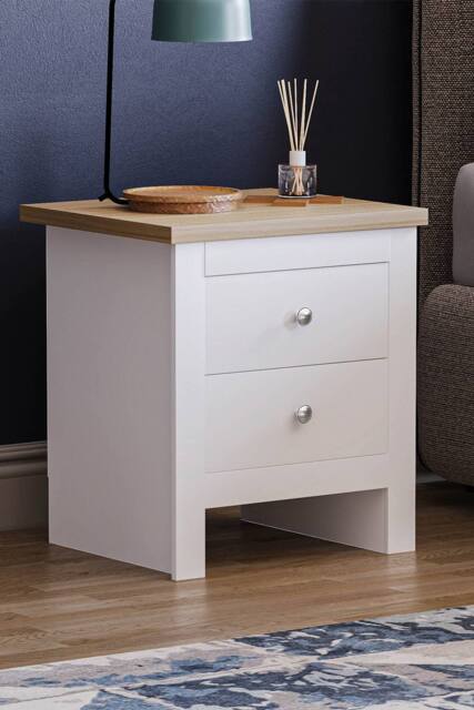 HD Designs Arlington 2 Drawer Chest Of Drawers Storage Bedroom Furniture in White