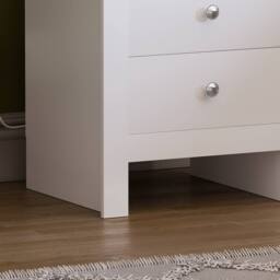 HD Designs Arlington 2 Drawer Chest Of Drawers Storage Bedroom Furniture in White - thumbnail 5