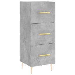 Berkfield Home Highboard Concrete Grey 34.5x34x180 cm Engineered Wood - thumbnail 5