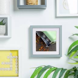 "Nicola Spring 3D Box Photo Frames with 4"" x 4"" Mounts - 6"" x 6"" - Grey - Pack of 5 in White" - thumbnail 5