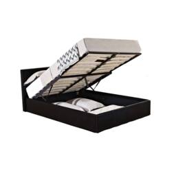 Birlea Berlin Black Ottoman Bed Faux Leather - Size: Small Double - thumbnail 8