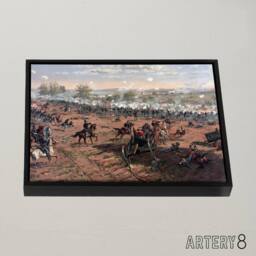 "Artery8 US Civil War Battle Of Gettysburg Framed Canvas Wall Art Print - Size: W12"" x H16""" - thumbnail 2