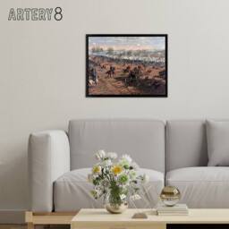 "Artery8 US Civil War Battle Of Gettysburg Framed Canvas Wall Art Print - Size: W12"" x H16""" - thumbnail 3