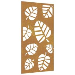 Berkfield Home Garden Wall Decoration 105x55 cm Corten Steel Leaf Design in Brown