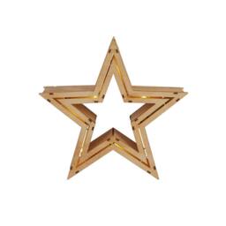 Lighting Collection Christmas Star Lamp in Brown - thumbnail 3