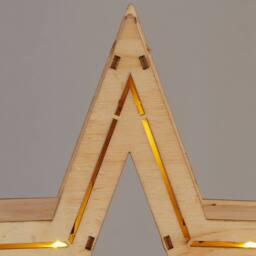Lighting Collection Christmas Star Lamp in Brown - thumbnail 4