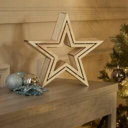 Lighting Collection Christmas Star Lamp in Brown