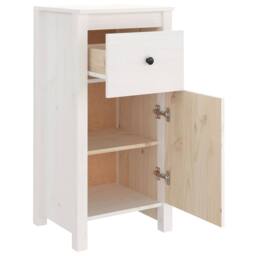 Berkfield Home Sideboards 2 pcs White 40x35x80 cm Solid Wood Pine - Size: 40 x 35 x 80 cm - thumbnail 9