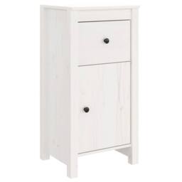 Berkfield Home Sideboards 2 pcs White 40x35x80 cm Solid Wood Pine - Size: 40 x 35 x 80 cm - thumbnail 8