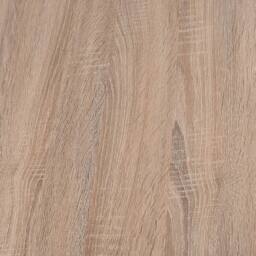Wyld and Coco Round Coffee Table Walnut-Style Top Matte Black Legs 50 x 42 in Brown - thumbnail 5
