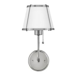 Netlighting Hinkley Clarke Wall Lamp Shade Nickel White Metal Shade 1x E27 in Grey - thumbnail 3